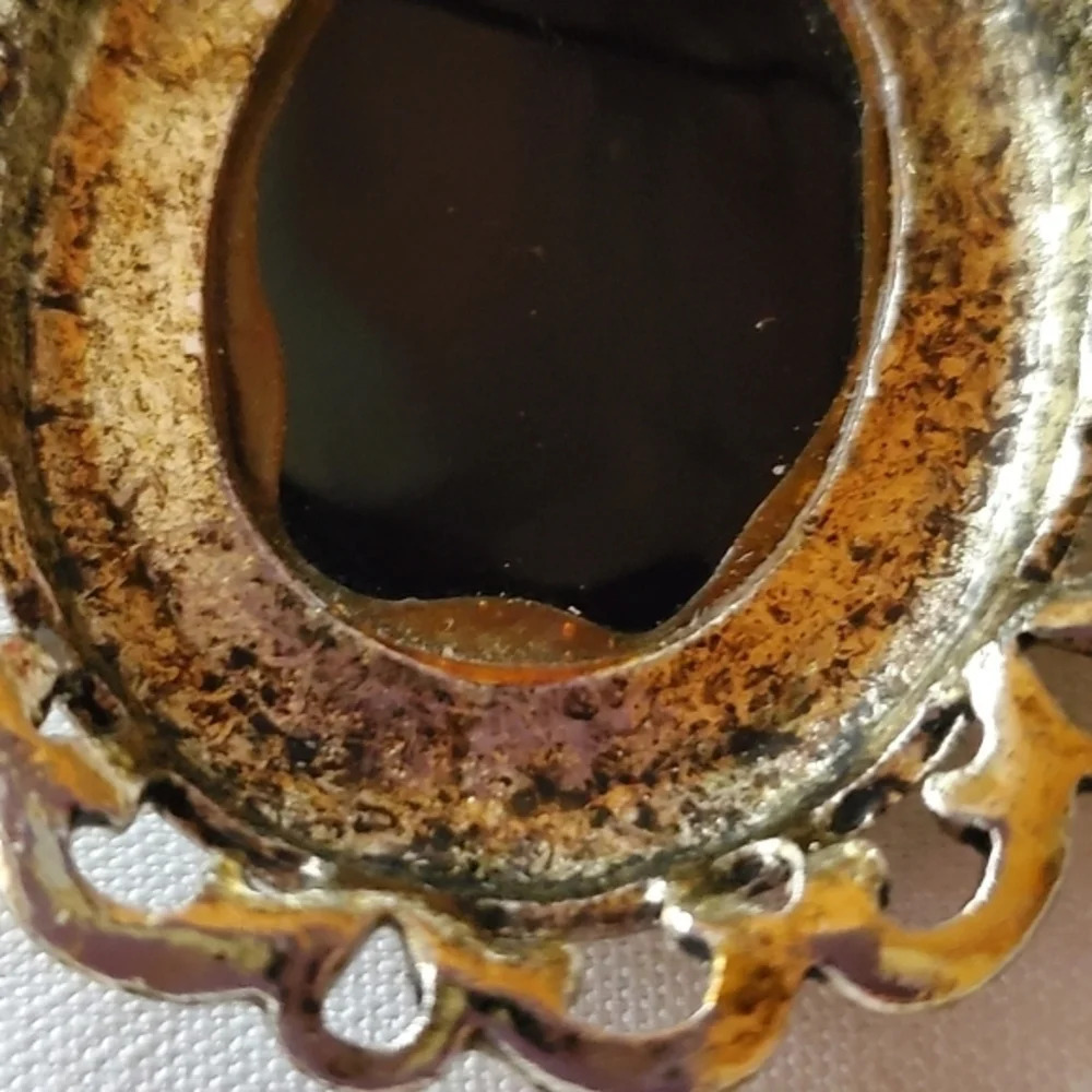 Vintage Black Glass brooch/ pendant‎ - Picture 4 of 7